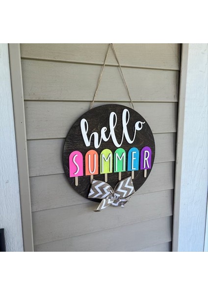 3D Mevsimsel Işaret, Merhaba Işaret Mevsim Dekoru Yaz Işareti Çiftlik Evi Yuvarlak Hoş Geldiniz Kapı Işareti Ev Dekoru (Yurt Dışından) modelleri