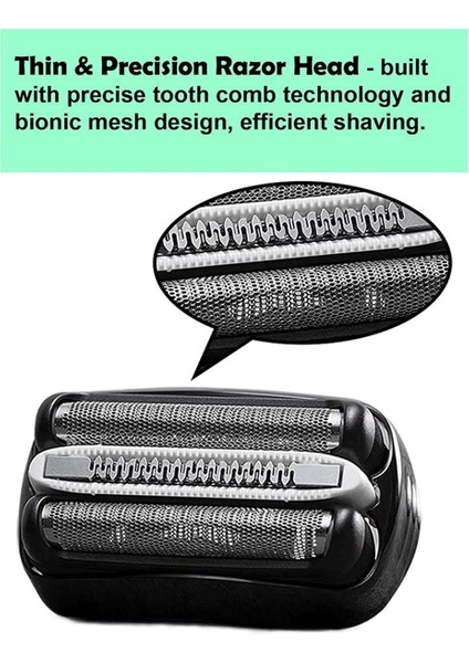 2x Serisi 3 Kafa 32B Braun Proskin Elektrikli Tıraş Makinesi Islak ve Kuru Kafa 3040S 310S 340S-4 3000S Folyo ve Kesici (Yurt Dışından) fırsatları