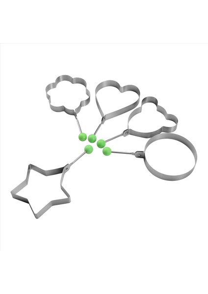 Kızarmış yumurta kalıpları, çocuk için saplı gözleme kalıp yapımcısı, kalıp ızgara tavası için sopa 5 adet (Yurt Dışından)