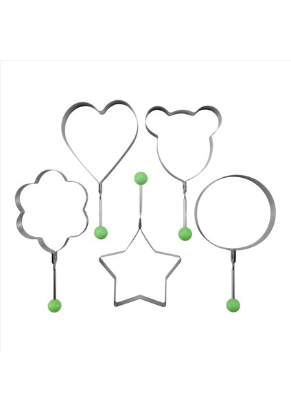 Kızarmış yumurta kalıpları, çocuk için saplı gözleme kalıp yapımcısı, kalıp ızgara tavası için sopa 5 adet (Yurt Dışından) modelleri