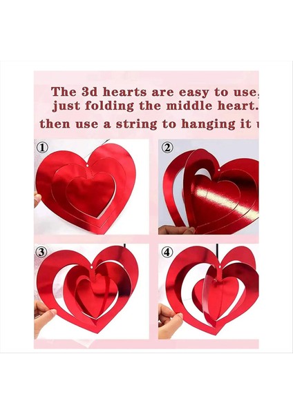 80PCS 3D Aşk Kolye Sevgililer Günü Düğün Dekorasyonu Içi Boş Kolye Ev Dekorasyonu (Yurt Dışından) modelleri