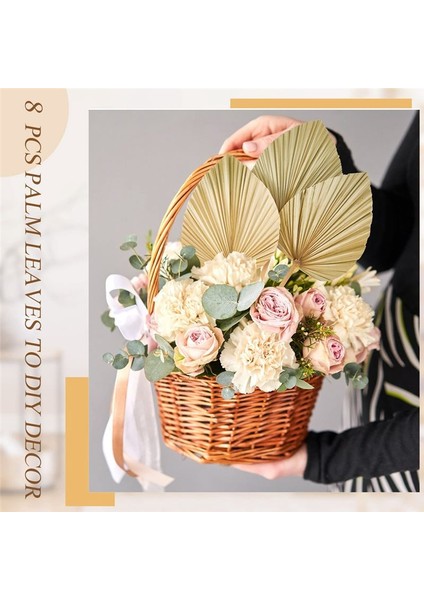 8pcs Kurutulmuş Palmiye Yaprakları Dekorasyonlar Kesilmiş Kurutulmuş Palmiye Mızrak Fanları Tropikal Kurutulmuş Düğün Çiçekleri Boho Düğün Dekoru (Yurt Dışından) modelleri