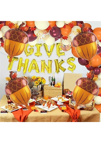 10PCS Acorn Balonlar Folyo Bebek Duş Doğum Güz Sonbahar Şükran Parti Dekorasyonları (Yurt Dışından) fırsatları