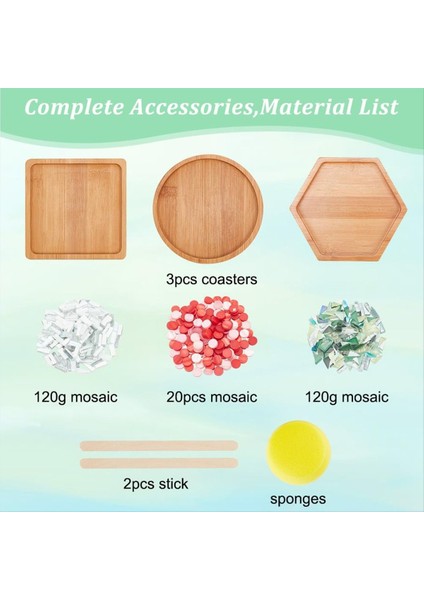 3 Stil Diy Mozaik Zanaat Seti Çiçek Mozaik Bambu Coaster El Yapımı Sanat Ev Dekorasyonu Için Set (Yurt Dışından) fiyatları