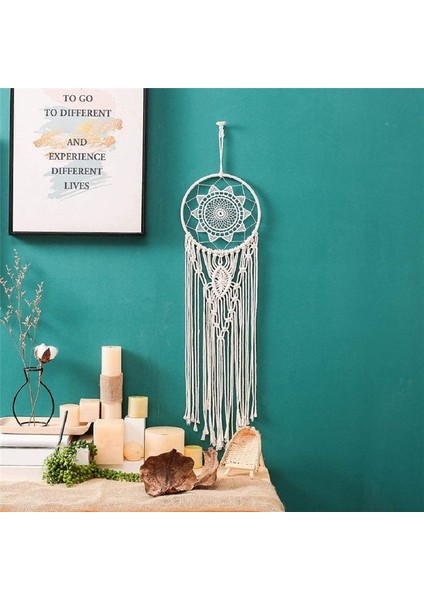El Dokuma Dreamcatcher Circle Macrame Kiti Macrame Duvar Asma Malzemeleri Zanaat Makramı Duvar Asma Malzemeleri (Yurt Dışından) fiyatları