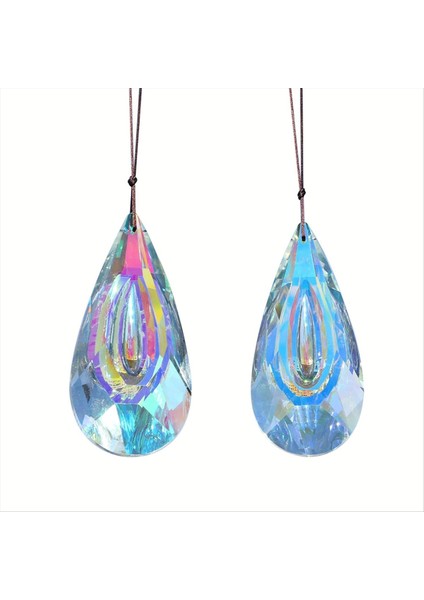 120MM Kristal Suncatcher, 2 Paket Büyük Prizma Güneş Yakalayıcıları Pencereler Asılı Süsler Gökkuşağı Üreticisi Kolye (Yurt Dışından)