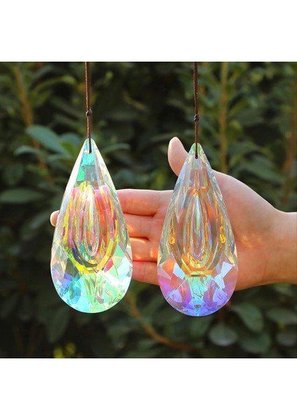 120MM Kristal Suncatcher, 2 Paket Büyük Prizma Güneş Yakalayıcıları Pencereler Asılı Süsler Gökkuşağı Üreticisi Kolye (Yurt Dışından) fiyatları