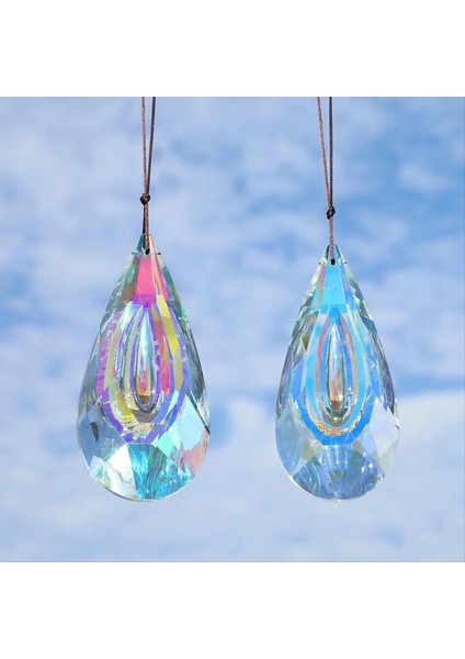 120MM Kristal Suncatcher, 2 Paket Büyük Prizma Güneş Yakalayıcıları Pencereler Asılı Süsler Gökkuşağı Üreticisi Kolye (Yurt Dışından) modelleri