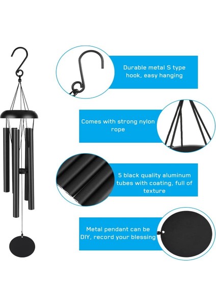 Retro Metal Rüzgar Çanları Alüminyum Tüp Müzik Rüzgar Zil Süsleri Oda Dekorasyon Kreş Dekorasyon Asma Dekorasyonlar (Yurt Dışından) indirimleri