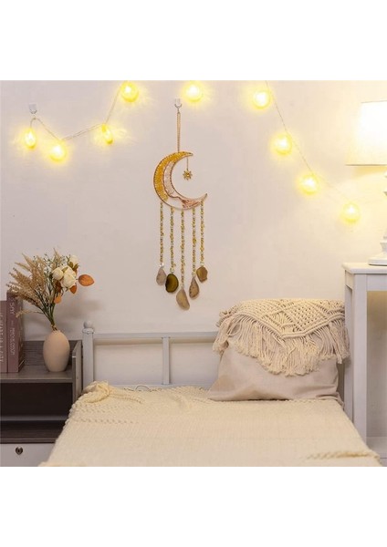 Akik Duvar Asma Renk Gem Rüya Catchers Ev Dekor Odası Pencere Bahçe Rüzgar Çamları Rüya Catcher Taş Duvar Dekor (Yurt Dışından) fiyatları