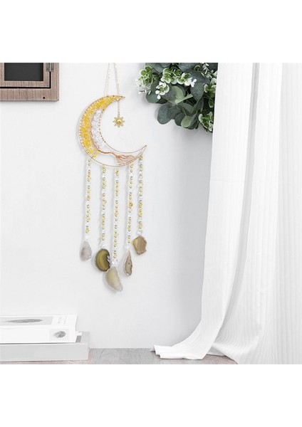 Akik Duvar Asma Renk Gem Rüya Catchers Ev Dekor Odası Pencere Bahçe Rüzgar Çamları Rüya Catcher Taş Duvar Dekor (Yurt Dışından) fırsatları