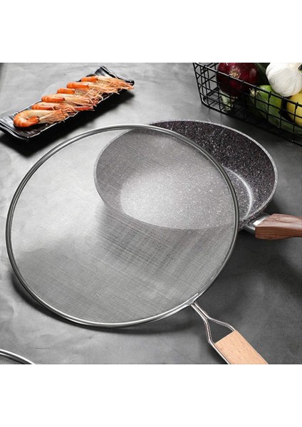 Pişirme Paslanmaz çelik anti -sıçrama koruma yağ net gres sıçrama ekranı tava örgü koruyucu sıçrama kapağı 33cm (Yurt Dışından) indirimleri