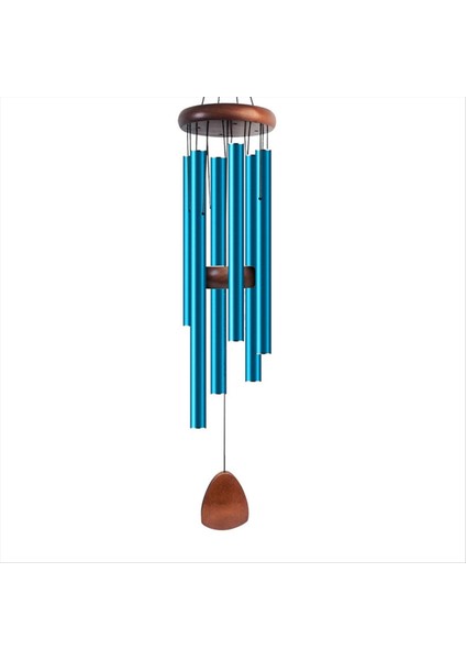 Mavi Metal Windchime Alüminyum Rüzgar Çubuğu Rüzgar Çanları 6 Çubuklar Ev Dekorasyon El Sanatları Açık Bahçe Veranda (Yurt Dışından)