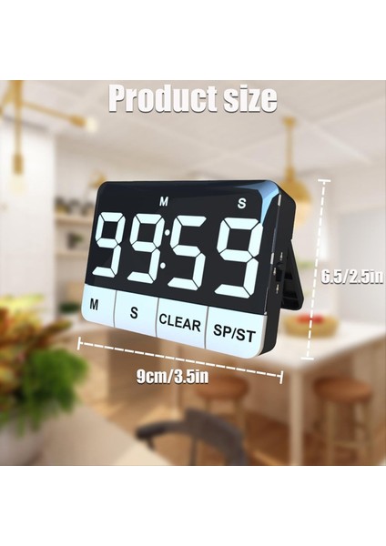 Mutfak Zamanlayıcısı, 120db LED ekranlı 120db yüksek sesle dijital mutfak zamanlayıcı geri sayımı, Count Up Countdown Manyetik Sayım Zamanlayıcısı (Yurt Dışından) indirimleri