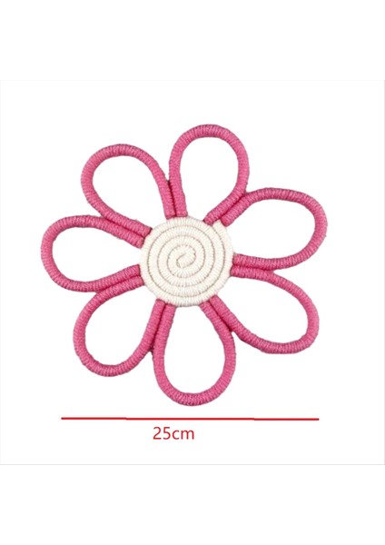 Boho Dekor Daisy Çiçek Dokuma Makramı Duvar Asma Halat El Yapımı Dokuma Duvar Süsleme Kız Odası Çiçek Asma Kolye B (Yurt Dışından) modelleri