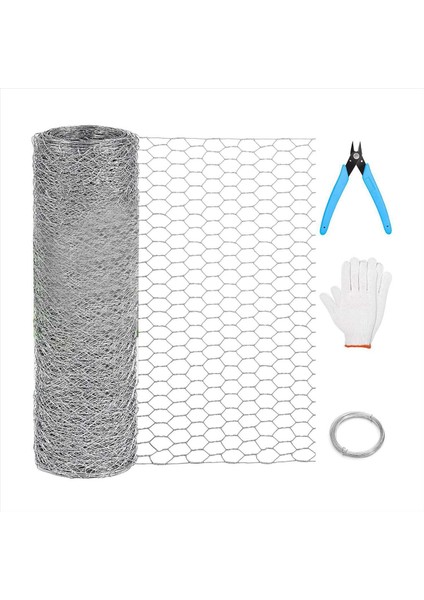 Tavuk Teli Örgü 13.7 x 157 Gümüş Çiçek Tavuk Teli Kümes Hayvanları Netting Altıgen Galvanizli Pvc Kaplı Tel Örgü (Yurt Dışından)