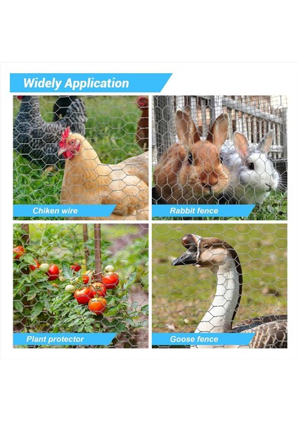 Tavuk Teli Örgü 13.7 x 157 Gümüş Çiçek Tavuk Teli Kümes Hayvanları Netting Altıgen Galvanizli Pvc Kaplı Tel Örgü (Yurt Dışından) fırsatları