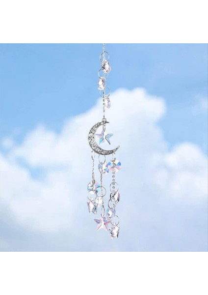 Kristal Güneş Yakalayıcı Küçük Asılı Güneş Yakalayıcı Kolye Prizma Pencere Dekorasyon Kristal Kolye Güneş Yakalayıcı Gümüş (Yurt Dışından) indirimleri