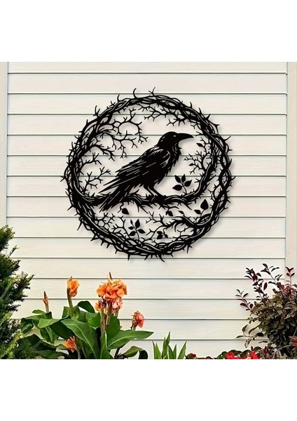 Raven Kuş Metal Duvar Sanatı, Karga Duvar Sanatı Dekor Siyah Kuş Heykel, Bahçe Mutfak Balkonu Için Eşsiz Tasarım Ev Dekoru (Yurt Dışından) fırsatları