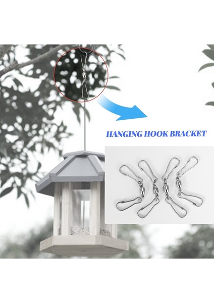 8 Paket Dönen Çift Klipli Döner Kancalar Rüzgar Spinners, Windsock, Kuş Besleyicileri, Rüzgar Çanları Kristal Twisters Party (Yurt Dışından) fırsatları