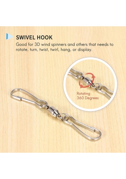 8 Paket Dönen Çift Klipli Döner Kancalar Rüzgar Spinners, Windsock, Kuş Besleyicileri, Rüzgar Çanları Kristal Twisters Party (Yurt Dışından) indirimleri