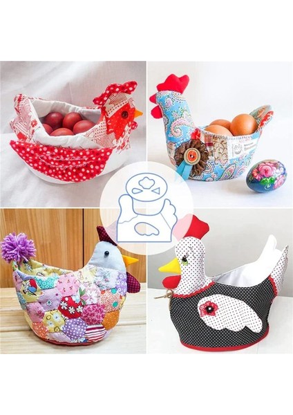Tavuk Sepet Şablon Seti, Talimatlar ile Civciv Depolama Sepeti Şablon Kesme Cetveli, Dıy Quilting Dikiş El Sanatları, S (Yurt Dışından) fiyatları
