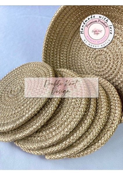 7 Prç Bardak Altlığı Set Tress Supla Jüt Hediyelik indirimleri