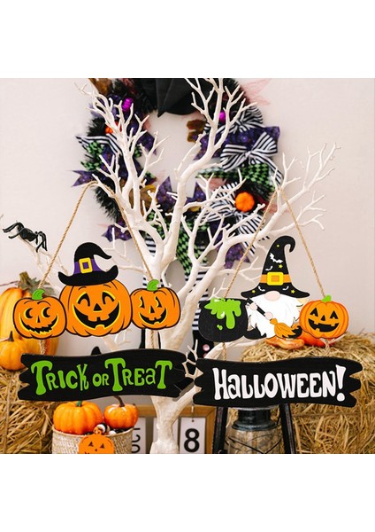 2pcs Cadılar Bayramı Asma Işaret Kabak Ahşap Asma Süsleme Kolye Kabak Gnome Plak (Yurt Dışından) modelleri