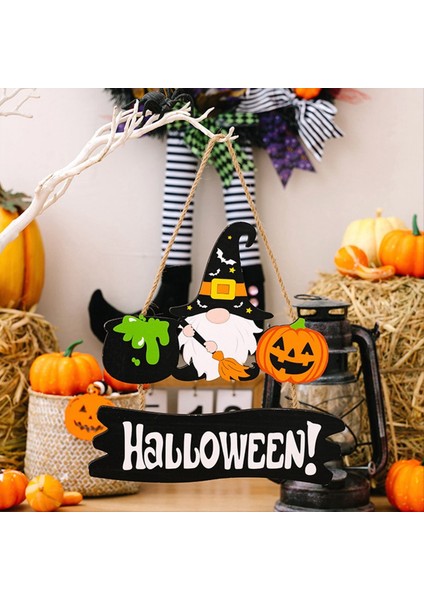 2pcs Cadılar Bayramı Asma Işaret Kabak Ahşap Asma Süsleme Kolye Kabak Gnome Plak (Yurt Dışından) fırsatları