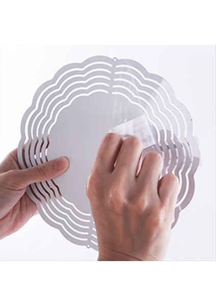 8 Inç Alüminyum Metal Asılı Rüzgar Spinnerları Süblimasyon Boşlukları Bahçe Kapalı Açık Sundurma Dekorasyon Yuvarlak (Yurt Dışından) modelleri