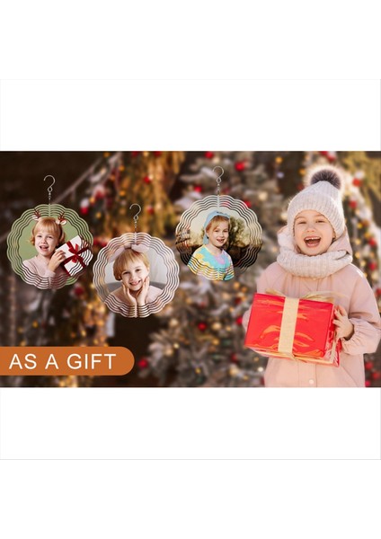 8 Inç Alüminyum Metal Asılı Rüzgar Spinnerları Süblimasyon Boşlukları Bahçe Kapalı Açık Sundurma Dekorasyon Yuvarlak (Yurt Dışından) fırsatları