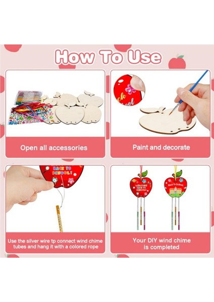 Çocuk Rüzgar Zil Süsleri DIY Boyalı Doğum Günü Partisi Sanat Aktivitesi Dekorasyon Kolye, Korsan Gemi Seti (Yurt Dışından) modelleri