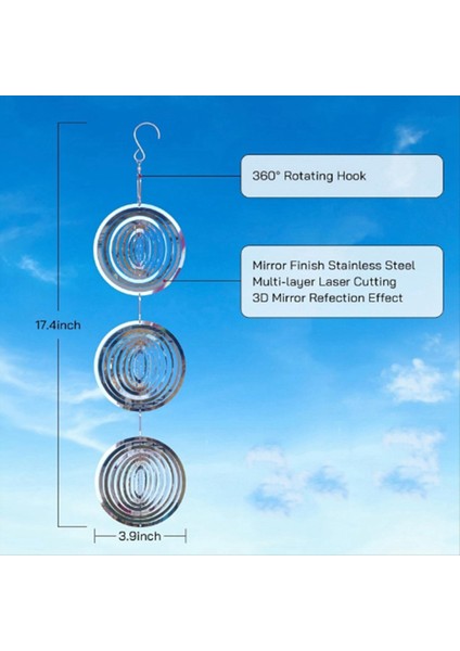 Dışarı Için Kuş Caydırıcıları, Yansıtıcı 3D Paslanmaz Çelik Rüzgar Spinners, Veranda, Bahçeleriniz Için (Yurt Dışından) fırsatları
