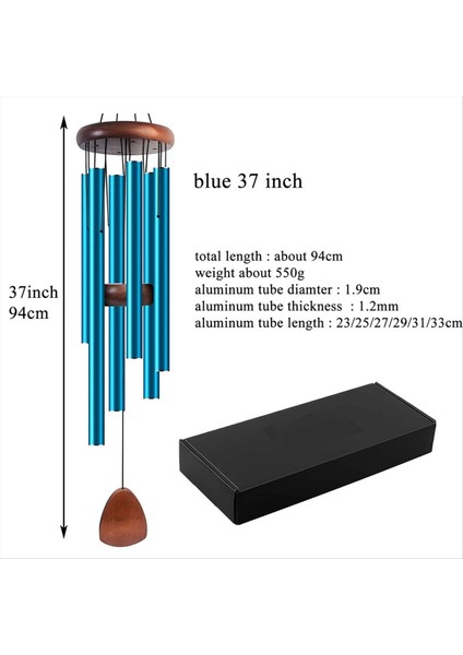 Siyah Metal Windchime Alüminyum Rüzgar Çantası Rüzgar Çanları 6 Çubuk Çanlar Ev Dekorasyon Zanaat Açık Bahçe Veranda (Yurt Dışından) fırsatları