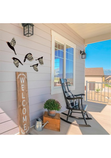 5pcs Ahşap Kuş Duvar Sanat Ahşap Uçan Kuşlar Duvar Dekor Rustik Halk Sanat Duvar Dekor Hediye Kuş Sevgilisi Oturma Odası Siyah (Yurt Dışından) fırsatları