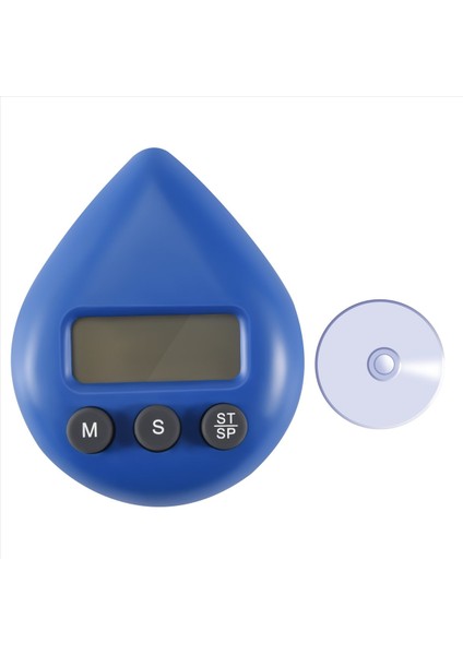 Dijital banyo saati su geçirmez duş saati zamanlayıcı sıcaklığı nem görsel geri sayım zamanlayıcı duvar saati mavi (Yurt Dışından)