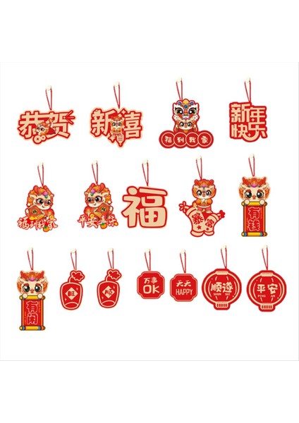 Çin Yeni Yılı Dekorasyon Aslan Dans Asma Etiketi Çin Ay Yeni Yıl Asma Dekorasyon, C (Yurt Dışından)