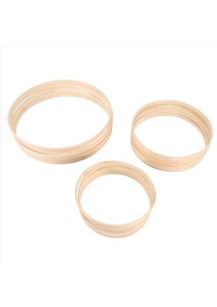 Bambu Çiçek Çember, 15 Paket 3 Boyutlar Rüya Catcher Bambu Ahşap Çember Yüzük Düğün Dekoru Dream Catchers And Crafts Için (Yurt Dışından)