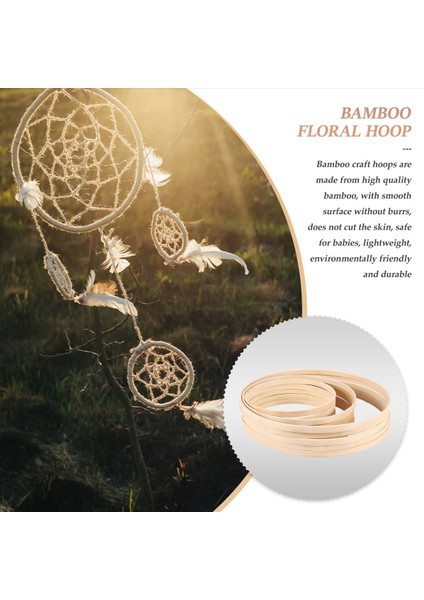 Bambu Çiçek Çember, 15 Paket 3 Boyutlar Rüya Catcher Bambu Ahşap Çember Yüzük Düğün Dekoru Dream Catchers And Crafts Için (Yurt Dışından) fiyatları