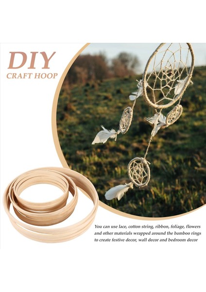 Bambu Çiçek Çember, 15 Paket 3 Boyutlar Rüya Catcher Bambu Ahşap Çember Yüzük Düğün Dekoru Dream Catchers And Crafts Için (Yurt Dışından) modelleri