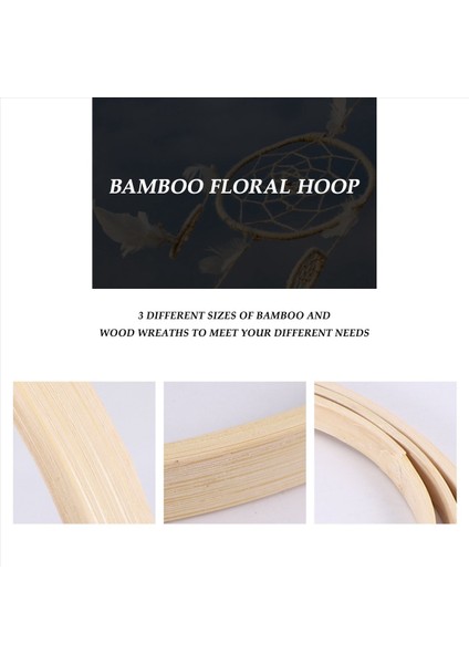 Bambu Çiçek Çember, 15 Paket 3 Boyutlar Rüya Catcher Bambu Ahşap Çember Yüzük Düğün Dekoru Dream Catchers And Crafts Için (Yurt Dışından) indirimleri