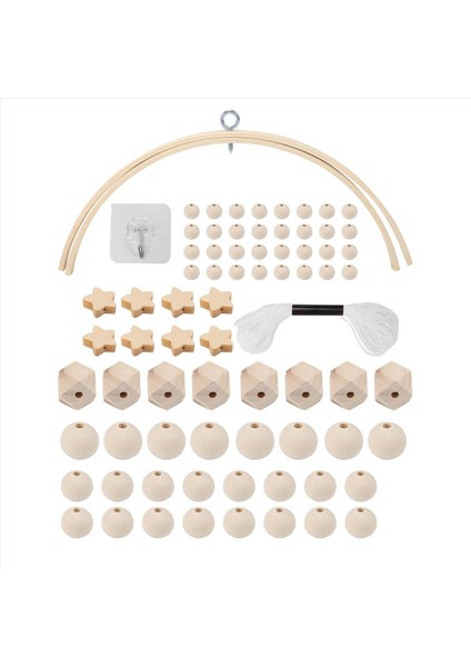 Dıy Rüzgar Çanları Aksesuar Kiti Bebek Crib Mobile Rüzgar Çamimi, Beşik Yatak Ahşap Mobil Askı, Beş Sonuç Yıldız (Yurt Dışından) fiyatları
