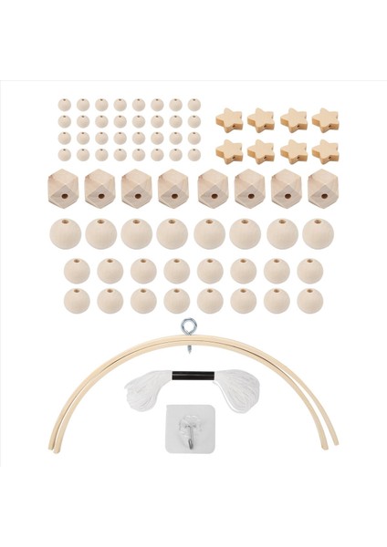 Dıy Rüzgar Çanları Aksesuar Kiti Bebek Crib Mobile Rüzgar Çamimi, Beşik Yatak Ahşap Mobil Askı, Beş Sonuç Yıldız (Yurt Dışından) modelleri