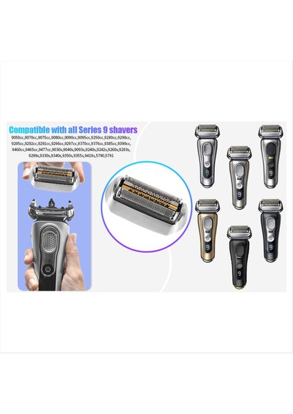 92S Yedek Tıraş Alın Braun 9 Serisi Folyo Tıraş Alınır 9040&#39;LAR, 9080CC, 9093S, 9095CC, 9240&#39;LAR, 9242S, 9260&#39;LAR Fırça ile (Yurt Dışından) indirimleri