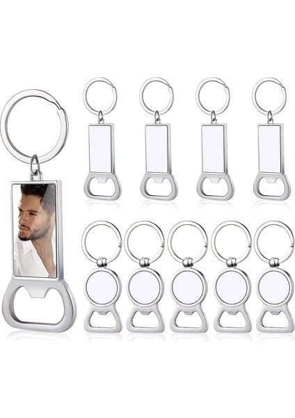 10 adet süblimasyon boş anahtarlıklar süblimasyon metal şişe açıcı boş anahtar halkası alüminyum ısı transferi anahtarlık (Yurt Dışından) fiyatları