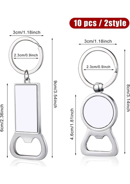 10 adet süblimasyon boş anahtarlıklar süblimasyon metal şişe açıcı boş anahtar halkası alüminyum ısı transferi anahtarlık (Yurt Dışından) modelleri