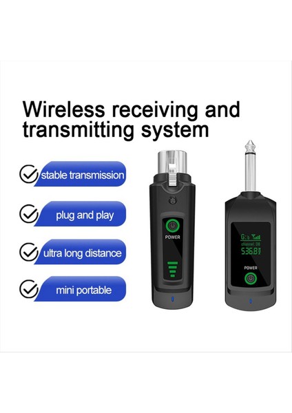 2 4g Kablosuz Mikrofon Xlr Verici Alıcı Dinamik Mikrofon Kablosuz Sistemi Için Gitar Bas Ses Mikser A (Yurt Dışından) modelleri