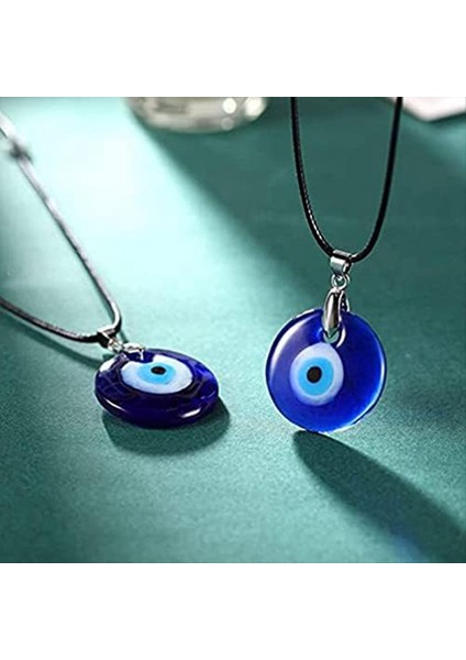 Mavi Göz Kolye Kolye Cam Deri Halat Zinciri Türkçe Kadın Erkekler Için Şanslı Kolye Koru (Yurt Dışından) modelleri