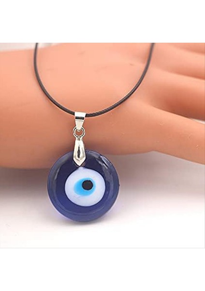 Mavi Göz Kolye Kolye Cam Deri Halat Zinciri Türkçe Kadın Erkekler Için Şanslı Kolye Koru (Yurt Dışından) fırsatları