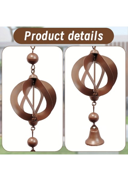 Yağmur Zinciri Dairesel Rüzgar Zinciri, Çanlarla Oluk Dekoratif Yağmur Suyu Toplama Zinciri Için Yağmur Zinciri (Yurt Dışından) fırsatları